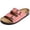 Pink, variant on BERANMEY Unisex Cork Footbed Sandal for Womens Flat Slide Sandals Cork Footbed 2 Straps Adjustable Buckle Slip on Sandals with Comfort Arch Support for Slippers