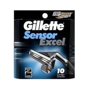Gillette Sensor Excel, Refill Cartridges 10 ea + LA Cross Blemish Remover 74851