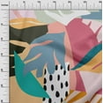 thumbnail image 3 of oneOone Polyester Spandex Light Beige Fabric Geometric Abstract Shapes With Leaves Sewing Craft Projects Fabric Prints By Yard 56 Inch Wide, 3 of 4