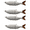 white, variant on 4 Pack Glide Bait, Lure Blanks, Glide Baits for Bass Fishing, Musky Lures, Fishing Lure Blanks Unpainted for Fishing (white)
