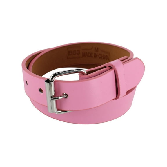 CTM Kids' Solid Bold Color Belt with Roller Buckle
