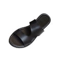 thumbnail image 3 of Agkizg Womens Indoor Outdoor Slides, Beach Walking Sandals, Solid Color Open Toe Flat Slide Sandals Comfortable Plus Size Casual Indoor Outdoor Beach Summer Slippers, 3 of 7