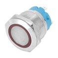 thumbnail image 4 of Interruptor de botón de pasador, 2 piezas, interruptor de botón redondo impermeable de 4 pines, interruptor de botón de metal construido para precisión Jadeshay A, 4 of 8