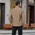 thumbnail image 6 of Men's Long Sleeve Plaid Dress Shirts with Pocket Casual Button Down Shirt Formal Business Tops, 6 of 7