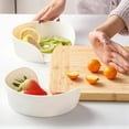 thumbnail image 4 of 1PCS Food Prep Bowls for Cutting Board - Slide-Under Chopping Board Trays with Spill-Proof Design - 2025 Convenient Kitchen Organization Set for Vegetables, Herbs & Ingredients (White PP Material), 4 of 9