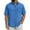 Blue, variant on Men's Casual Short Sleeve Point Collar Button-Down Shirt Solid Basic Top Breathable Soft Washed Cotton Chest Pocket All-Day Comfort for Office Daily Wear Party Green 3XL