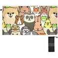 thumbnail image 2 of GZHJMY Colorful Animals Faces Beach Towel Quick Dry Absorbent Bath Towels Sandproof Lightweight Towel for Gym Yoga Sports Swimming- 30x60in Washcloth, 2 of 7