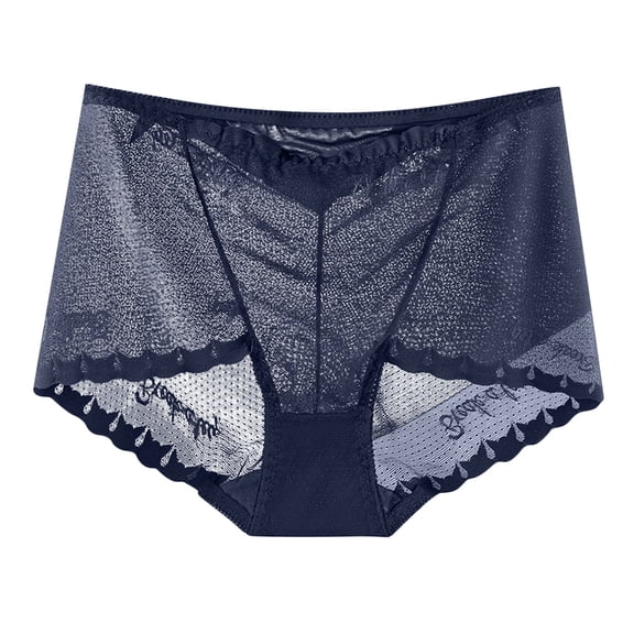 PUMISAS High Waist Underpants For Women Soft Comfortable Underpants Solid Color Lace Breathable Briefs Panty Stretch Panties