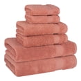 thumbnail image 3 of Cotton Paradise 100% Cotton 6 Piece Towel Set, Soft Absorbent Quick Dry Towels for Bathroom, Coral, 3 of 7