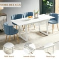 thumbnail image 2 of Lecut Extendable Dining Table for 4-8 Person, Extendable from 55" to 71", Modern Rectangle Dining Table with MDF Tabletop and Metal Frame, Expanding Kitchen Table for Home, Office,White, 2 of 7