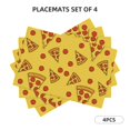 thumbnail image 2 of Placemats Set Of 4 / 6, Cute Pizza Red Food Placemats For Dining Table Indoor/Outdoors Heat Resistant Washable Placemats 18" X 12", 2 of 8
