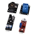 thumbnail image 4 of Electronics Sensor Module Kit with Hall Temperature Light Sound Motion LED and Buzzer Modules Compatible with Arduino and Raspberry Pi for DIY Robotics Projects, 4 of 7