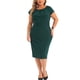 thumbnail image 1 of Vestido de oficina para mujer de tallas grandes Agnes Orinda, vestido lápiz vintage de los años 50 y 60, vestido ceñido para trabajar, 2X verde oscuro, 1 of 6