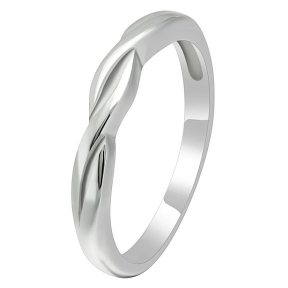 Queena Wedding Band Anniversary Ring Women Sterling Silver Ginger Lyne Collection