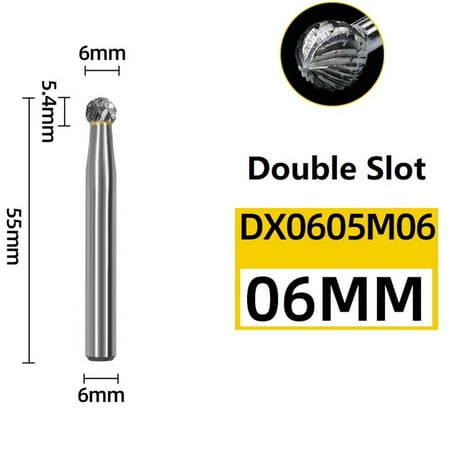 

Fule Round double cut Ball Shape Rotary File Carbide Routing Burr Bit Carving 6-16mm