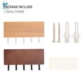 thumbnail image 4 of Deago Wooden Door Hanger Wall Mount Hooks Key Mail Holder Rack Organize, 5 Hooks, Black, 4 of 9