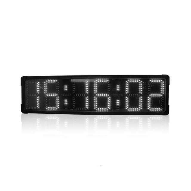8 Inch 6 Digits Marathon Clock Double Sided Large Led Outdoor Clock Waterproof Real Time Clocks ,Versatile Applications