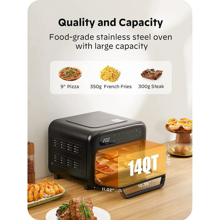 Gourmia All-in-One 14 QT Air Fryer, Oven, Rotisserie, Dehydrator with 12  Cooking Functions 
