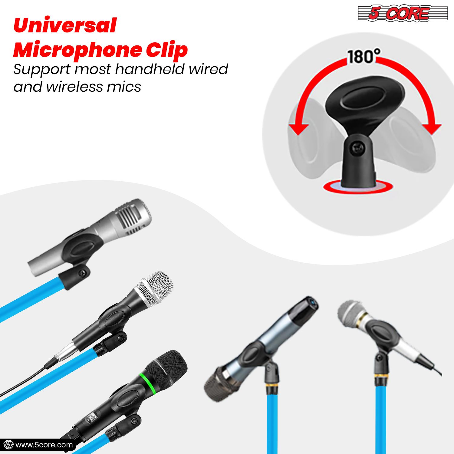 Tripod Mic Stand Floor Adjustable 18 to 72 Inches Heavy Duty Boom Arm Holder Microphone Stands Pedestal Para Microfono for Singing - Sky Blue