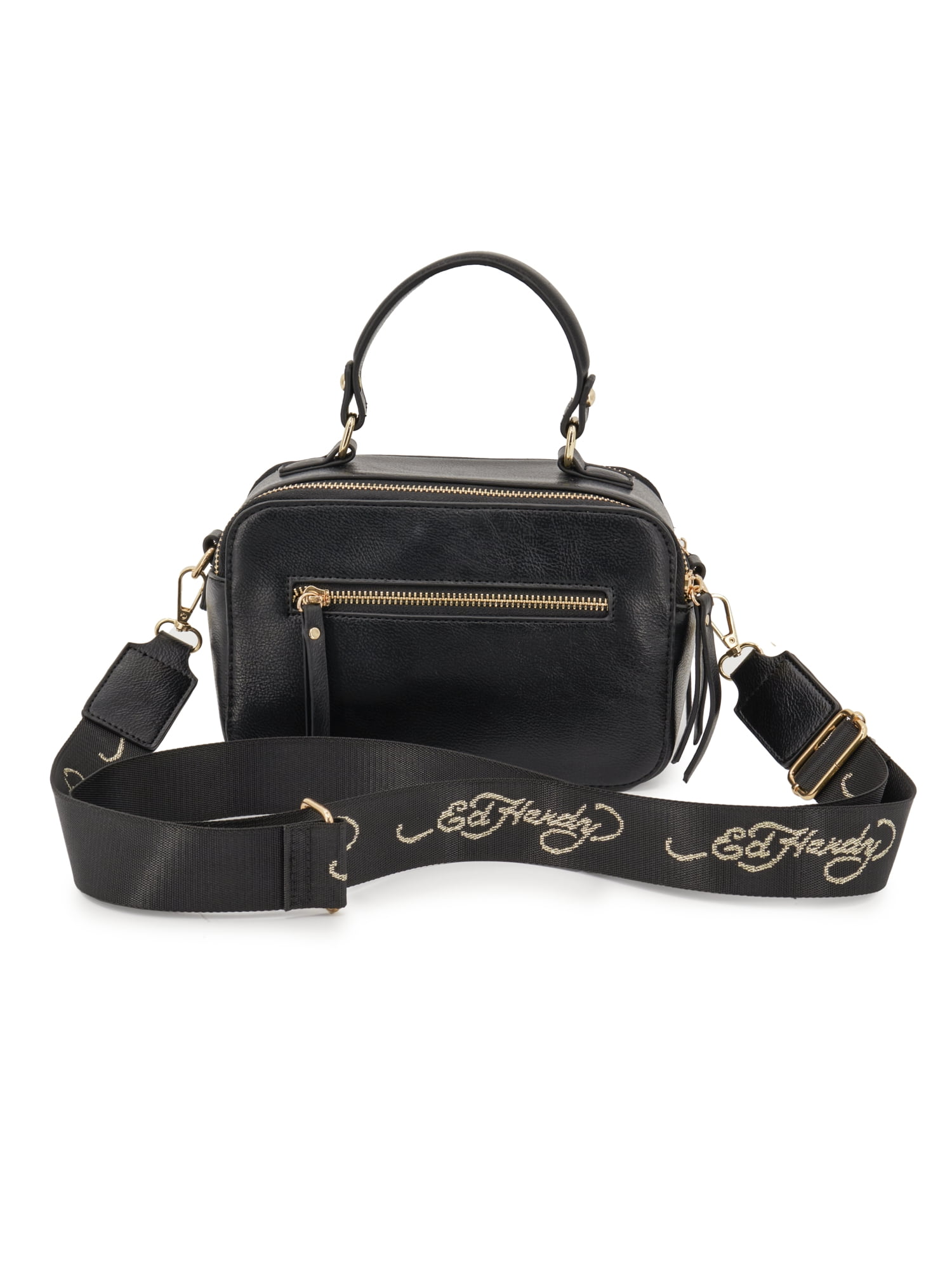 Ed Hardy Women's Tonia Camera Crossbody Bag, Black