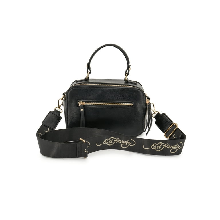 エリカ Ed Hardy Women's Tonia Camera Crossbody Bag, Black - Walmart.com