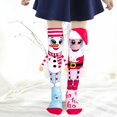 thumbnail image 3 of Medias de dibujos animados de Navidad, calcetines con estampado transparente, crear ambiente, antiretráctil, regalo de Navidad, 1 par, 3 of 4