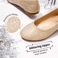 thumbnail image 2 of Zapatos de Vestir para Niña DREAM PAIRS Muy-Shine Dorados Slip On Plano Talla 4, 2 of 6