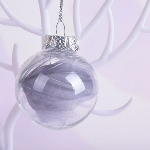 Christmas Balls 8cm Christmas Hangings Christmas Feather Decoration Balls Christmas Tree Decoration Balls Color Balls