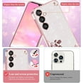 thumbnail image 3 of Phone Case for Samsung A15 5G Case Clear Glitter Soft, Aesthetic Samsung Galaxy A15 Case Silicone Soft Flower Transparent Shockproof Cover Purple Slim (Silver-Pink), 3 of 14