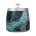 thumbnail image 7 of Yayeee Ashtray with Lid for Cigarette Smokeless Stainless Steel Home Ash Holder, Black Marble, 7 of 7