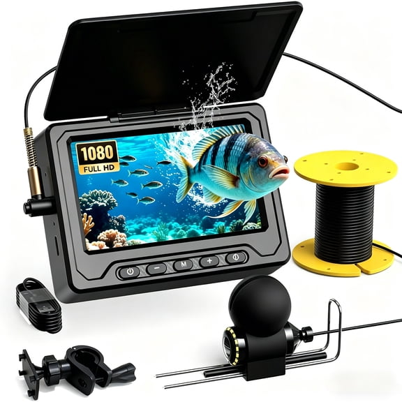 1080P Portable Underwater Fishing Camera 4.3 Inch IR Night Vision For Ice Boat Kayak Fishing Gift