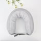 thumbnail image 2 of Almohada de lactancia Hukapapa | En casa y de viaje, soporte para la lactancia materna y la alimentación con biberón | Aumente a tamaño pequeño, blanco y gris con raya central, 2 of 5
