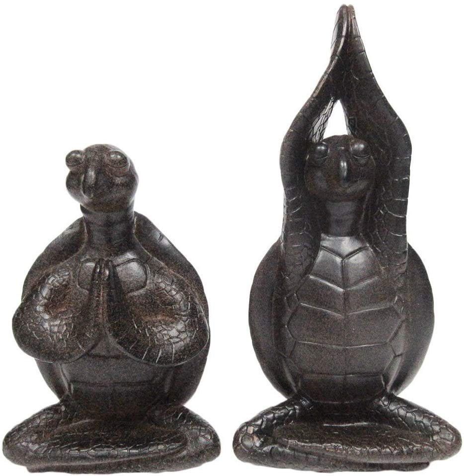 Pacific Giftware Zen Garden Inner Peace Yoga Turtles Set of 2 Figurine