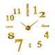 thumbnail image 1 of Reloj de pared moderno, reloj digital, adhesivo decorativo, sin marco, acrílico, silencioso, bricolaje oro pequeño, 1 of 9