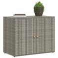 thumbnail image 2 of vidaXL Garden Storage Cabinet Grey 100x55.5x80 cm Poly Rattan, 2 of 5