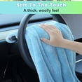 thumbnail image 4 of Microfiber Towels for Cars, 3 Pack 35.4" x 23.6" Car Drying Towel, Blue Reusable Car Towel, Quick Drying Car Microfiber Cleaning Cloth for RVs, SUVs, Trucks, 4 of 8
