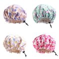 thumbnail image 5 of Visland Baby Boys Girls Sleeping Shower Cap, Adjustable Breathable Soft Satin Double Layer Cute Cartoon Animal Print Bonnet Head Cover Hair Care Hat Beanie Cap, 5 of 6