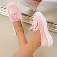 thumbnail image 6 of Pink Women'S Sturdy Thick-Sole Flats With Bow Decor, Great For Walking And Relaxed Style, 6 of 9