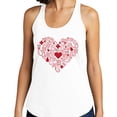 thumbnail image 2 of Nurse Icons Heart Tank Top Fitted Racerback Women's X-Large White, 2 of 5