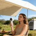 thumbnail image 5 of White Handheld Turbo Fan Usb Rechargeable Desktop Mini Fan Personal Cooling Portable Camping Fan With Strong Airflow 3 Rates For Outdoor Travel Office, 5 of 7