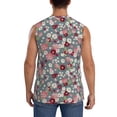 thumbnail image 4 of Balery Daisies Flowers Camisetas sin mangas para hombre, absorbe la humedad y protege contra el mal olor.-X-Large, 4 of 7