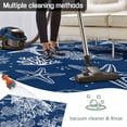 thumbnail image 5 of Navy Blue Coastal Outdoor Rug for Patio/Deck/Porch, Non-Slip Large Area Rug 6 x 9 Ft, Nautical Beach Starfish Coral Summer Indoor Outdoor Rugs Washable Area Rugs, Reversible Camping Rug Carpet Runner, 5 of 8