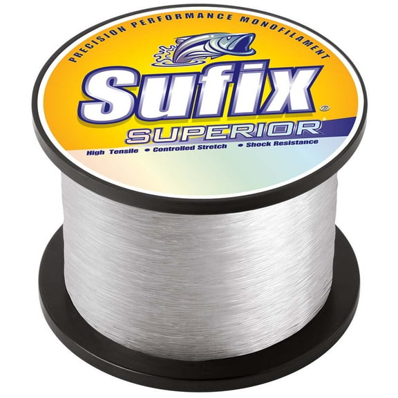 Sufix Superior Monofilament Fishing Line, 2.2 lb Spool, 20 lb Clear