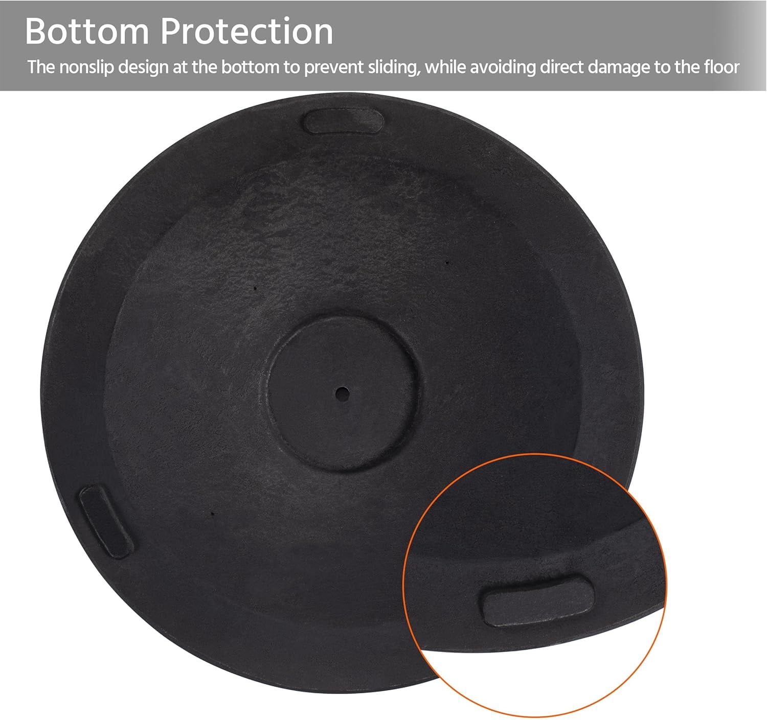 WBTER 22lbs Umbrella Base Stand Heavy Duty Outdoor Patio Resin Umbrella Stand for Deck, Garden, Lawn - Black