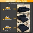 thumbnail image 4 of Homy Casa 78.7'' Convertible Floor Sofa Bed, Teddy Fabric Lazy Sofa Couch, 2-Seat Sleeper for Guest Room, 4 of 9