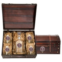Florida State University Capitol Decanter Chest Set by Heritage Metalworks