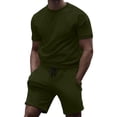 thumbnail image 1 of Conjuntos cortos Cagnkofi para hombre, conjuntos de 2 piezas, chándales de verano, camisetas y pantalones cortos casuales de manga corta con cuello redondo, chándal, 1 of 6