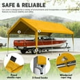 thumbnail image 3 of Kimunuk Canopy Replacement Cover, 12' x 20' Outdoor Portable Carport Replacement Canopy with Ball Bungees for Car Garage Shelter Tent Party Tent, Yellow ,Frame is Not Included, 3 of 6
