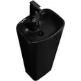 thumbnail image 3 of Fine Fixtures Plainfield Pedestal, Elegant One Piece Pedestal Sink, Center Faucet Hole, Vitreous China, Black, 3 of 9