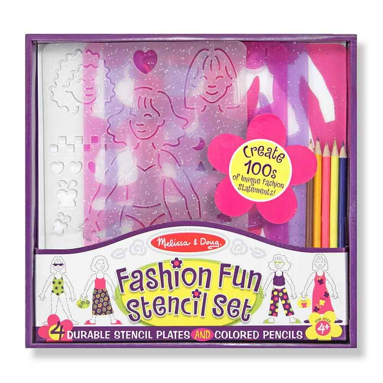 Melissa Doug Fashion Fun Stencil Set